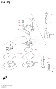 03003F-710001 (2017) 30hp P01 P40-Gen. Export 1 (DF30A  DF30AQ  DF30AR  DF30AT  DF30ATH  DT30  DT30R) DF30A drawing WATER PUMP (DF30AQ:P01)