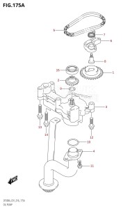 DF300A From 30002P-610001 (E01 E40)  2016 drawing OIL PUMP