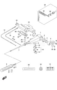 Outboard DF 30A drawing Tiller Handle w/Power Tilt