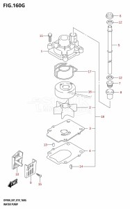 DF90A From 09003F-910001 (E40)  2019 drawing WATER PUMP (DF100B:E01)