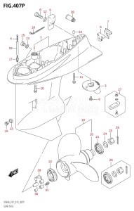 04003F-510001 (2005) 40hp E01 E13-Gen. Export 1 -  SE  Asia (DF40A  DF40AQH  DF40AST  DF40ATH) DF40A drawing GEAR CASE (DF50AVTH:E01)