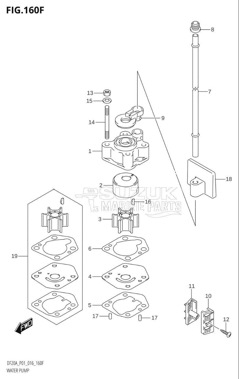 WATER PUMP (DF15AT:P01)