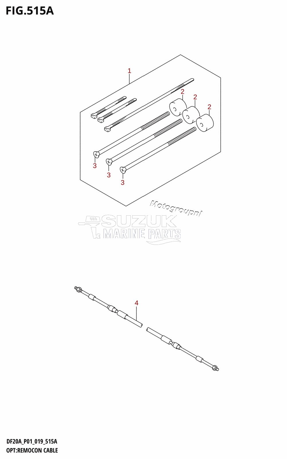 OPT:REMOCON CABLE (DF9.9B,DF9.9BR,DF9.9BT,DF15A,DF15AR,DF15AT)