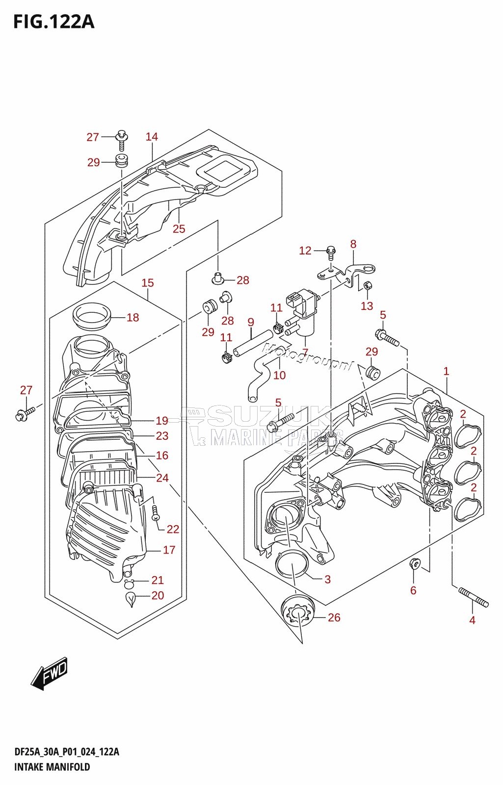 INTAKE MANIFOLD (DF25A,DF25AT)