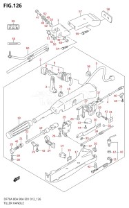 07003F-210001 (2012) 70hp E01 E40-Gen. Export 1 - Costa Rica (DF70A  DF70AT / DF70ATH  DF70ATH) DF70A drawing TILLER HANDLE (DF70ATH E01)