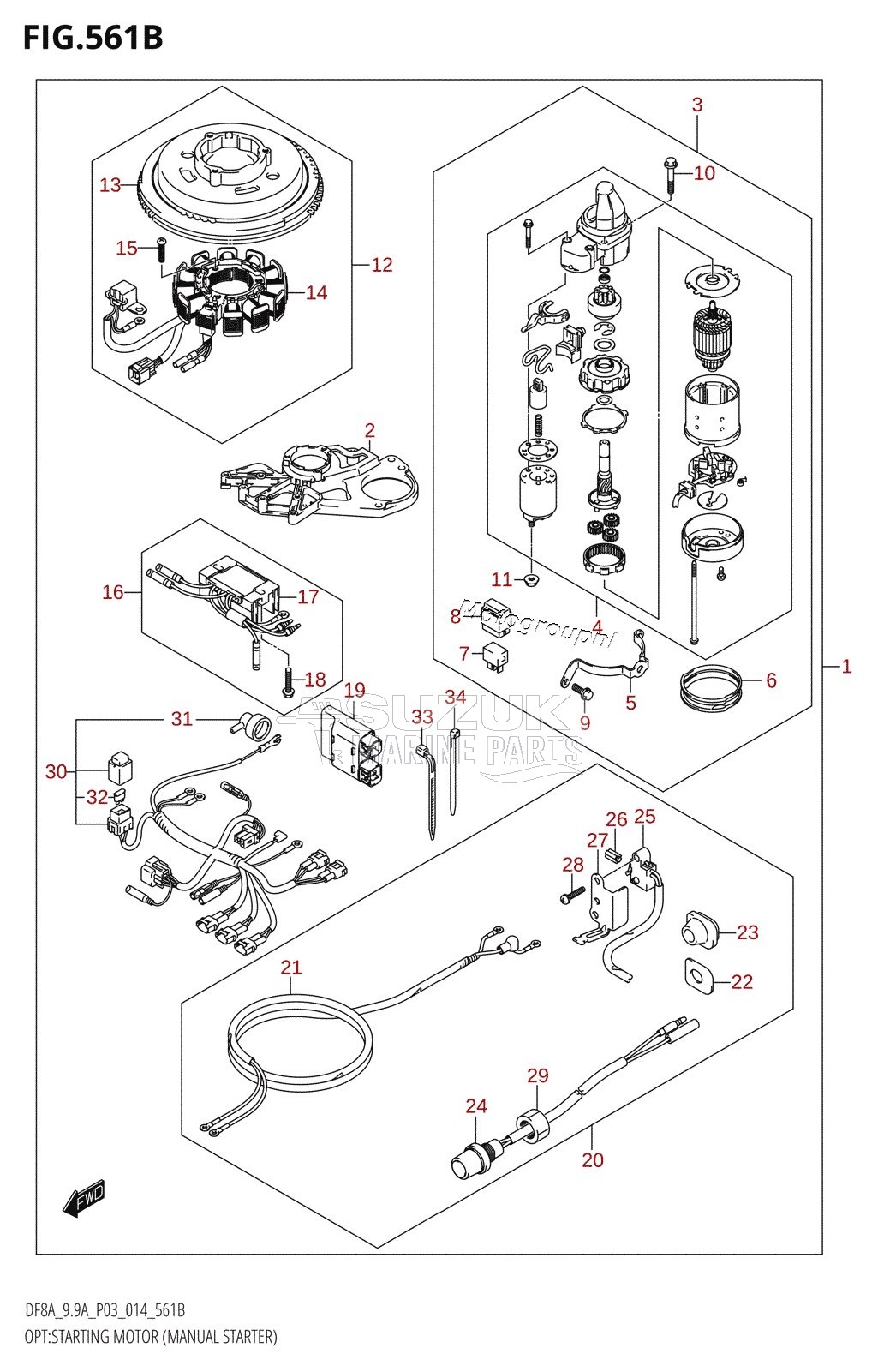 OPT:STARTING MOTOR (MANUAL STARTER) (M-STARTER:DF9.9A:P03)