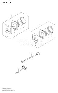 14005Z-340001 (2023) 140hp E11 E40-Gen. Export 1-and 2 (DF140BZ) DF140BZ drawing OPT:MULTI FUNCTION GAUGE (1) (023)