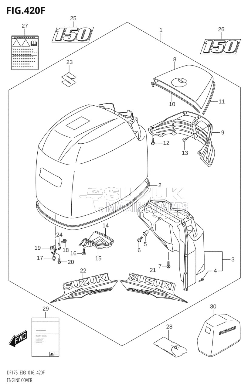 ENGINE COVER (DF150Z:E03)