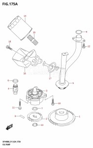 DF140BG From 14004F-440001 (E11 - E40)  2024 drawing OIL PUMP