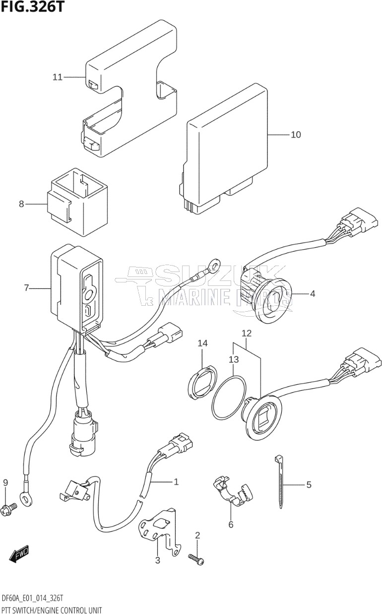 PTT SWITCH / ENGINE CONTROL UNIT (DF60AVTH:E01)