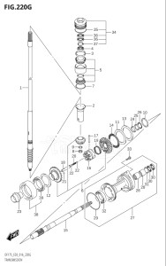 15002F-610001 (2016) 150hp E03-USA (DF150ST  DF150T  DF150TG) DF150 drawing TRANSMISSION (DF175Z:E03)