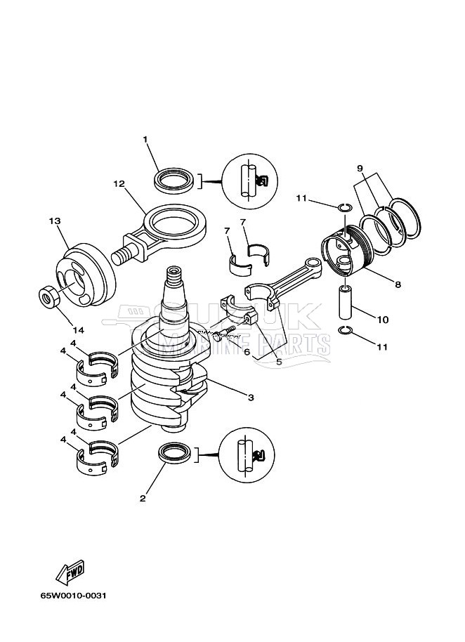 CRANKSHAFT--PISTON