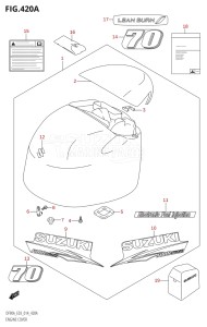 08002F-410001 (2014) 80hp E03-USA (DF80A) DF80A drawing ENGINE COVER (DF70A:E03)