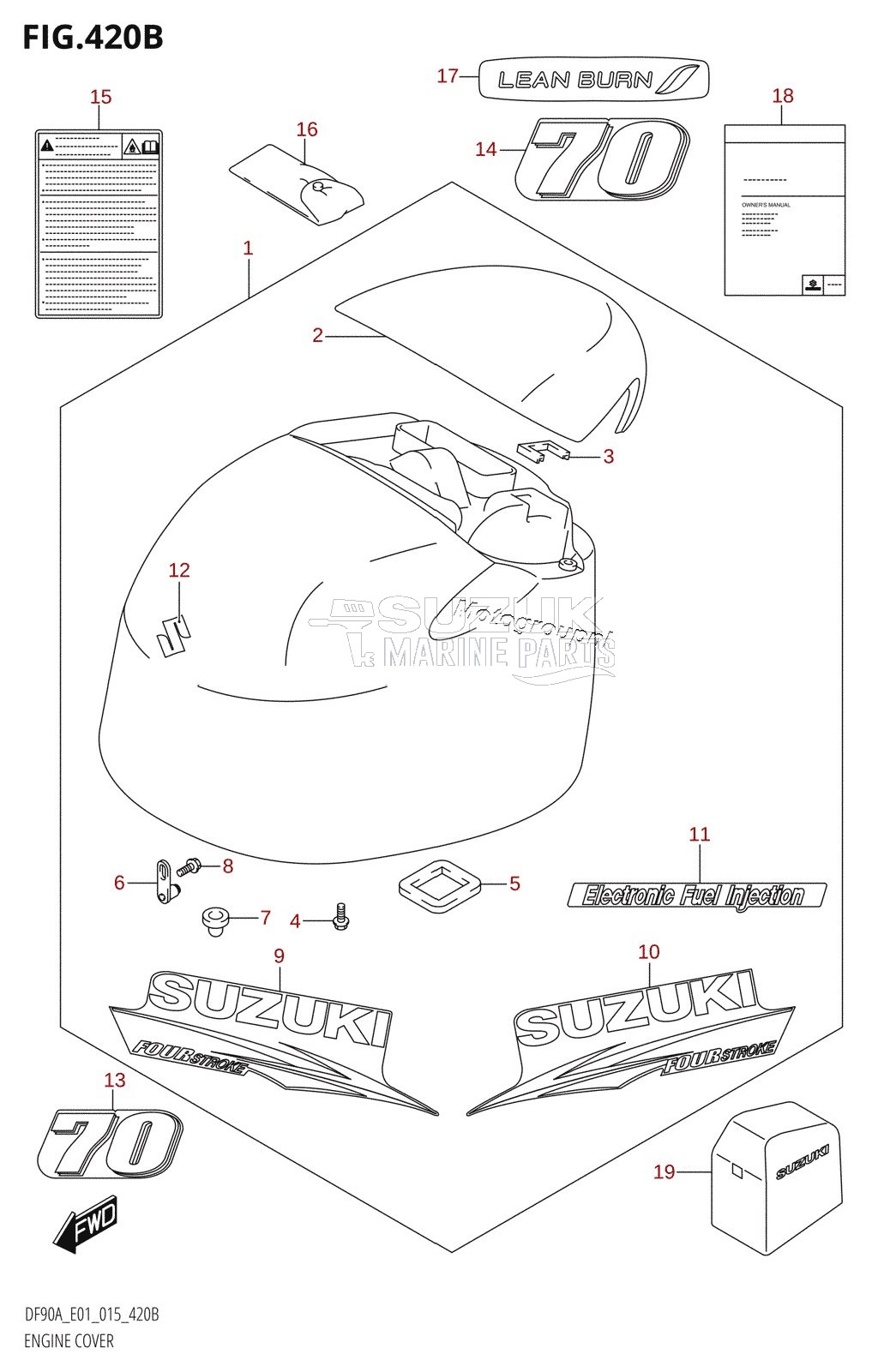 ENGINE COVER (DF70A:E40)