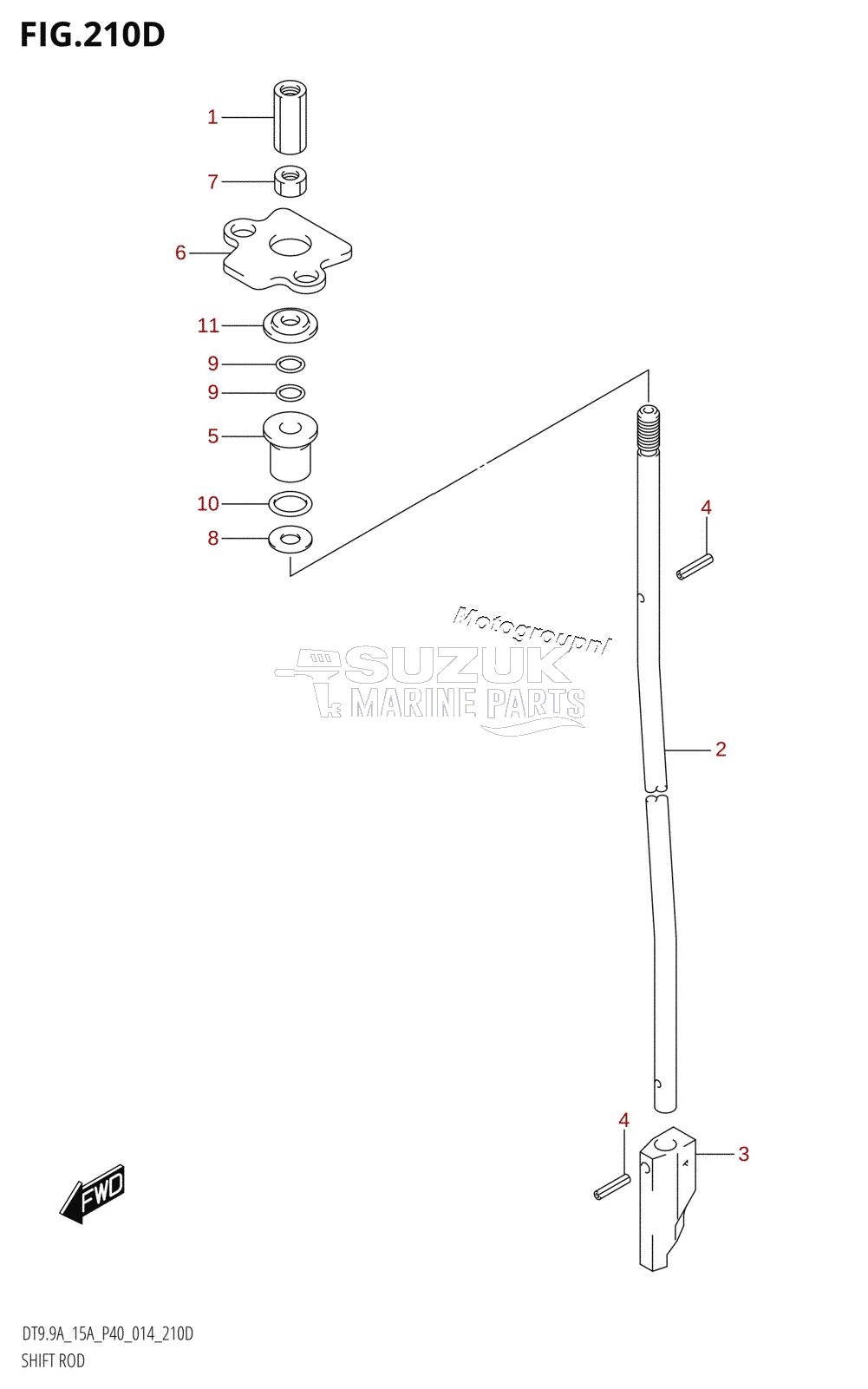 SHIFT ROD (DT15A:P40)