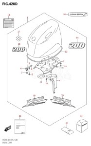 DF200AZ From 20003Z-510001 (E03)  2015 drawing ENGINE COVER (DF200AZ:E03)