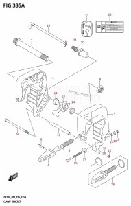 DF9.9B From 00995F-510001 (P01)  2005 drawing CLAMP BRACKET (DF9.9B:P01)