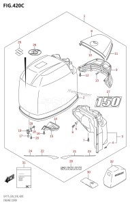 DF150Z From 15002Z-810001 (E03)  2018 drawing ENGINE COVER (DF150ST)