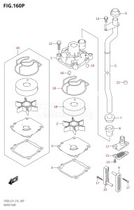 05003F-610001 (2016) 50hp E01-Gen. Export 1 (DF50A  DF50ATH) DF50A drawing WATER PUMP (DF50AVTH:E01)