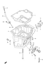 Outboard DF 70A drawing Oil Pan