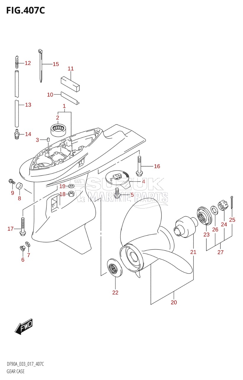 GEAR CASE (DF90A:E03)