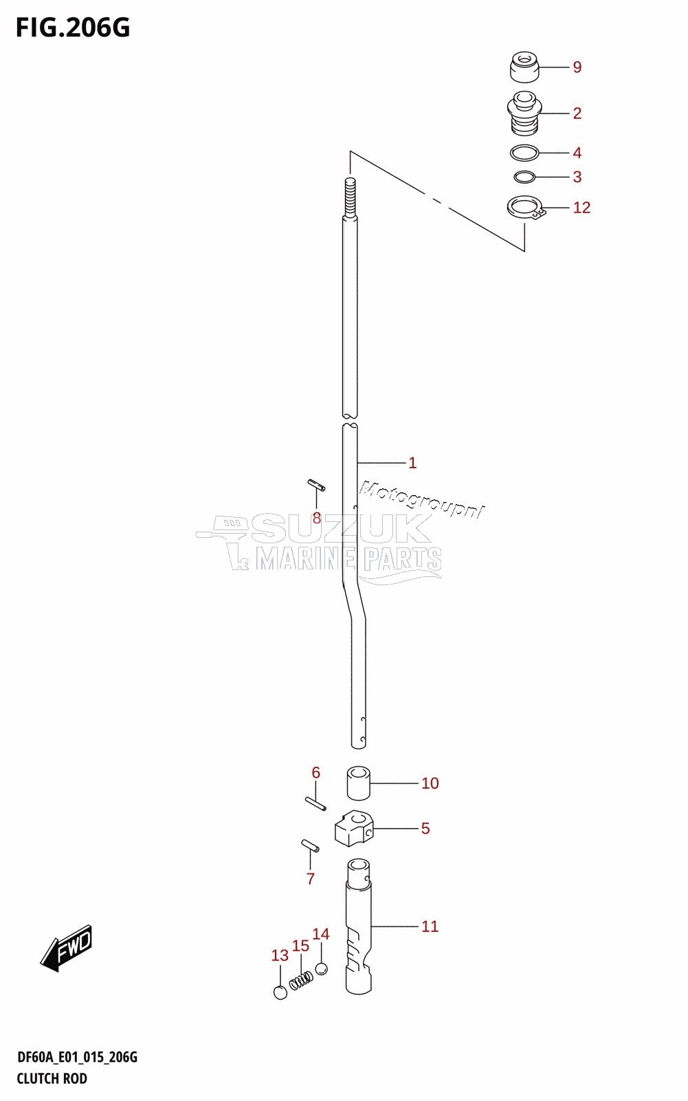 CLUTCH ROD (DF60A:E01)