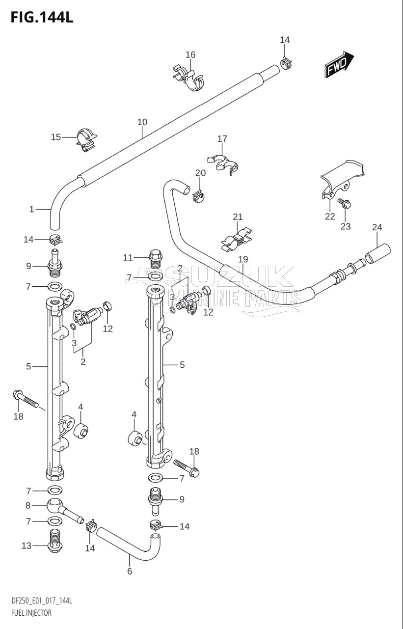 FUEL INJECTOR (DF250Z:E01)