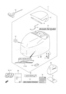 Outboard DF 50A drawing Engine Cover High Thrust