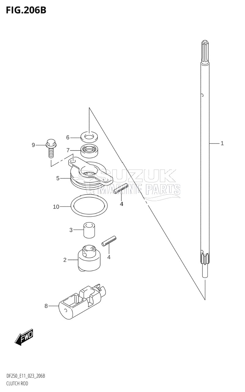 CLUTCH ROD (DF250ST)