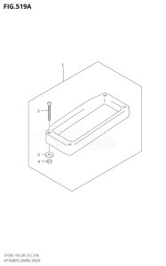 14003Z-410001 (2014) 140hp E01-Gen. Export 1 (DF140AZ) DF140AZ drawing OPT:REMOTE CONTROL SPACER