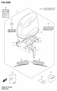 DF200AZ From 20003Z-610001 (E03)  2016 drawing ENGINE COVER (DF200AZ:E01)