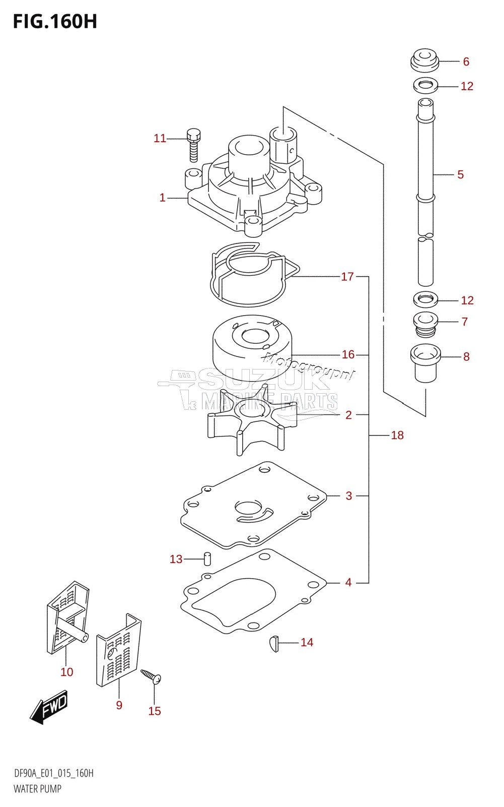 WATER PUMP (DF90A:E40)