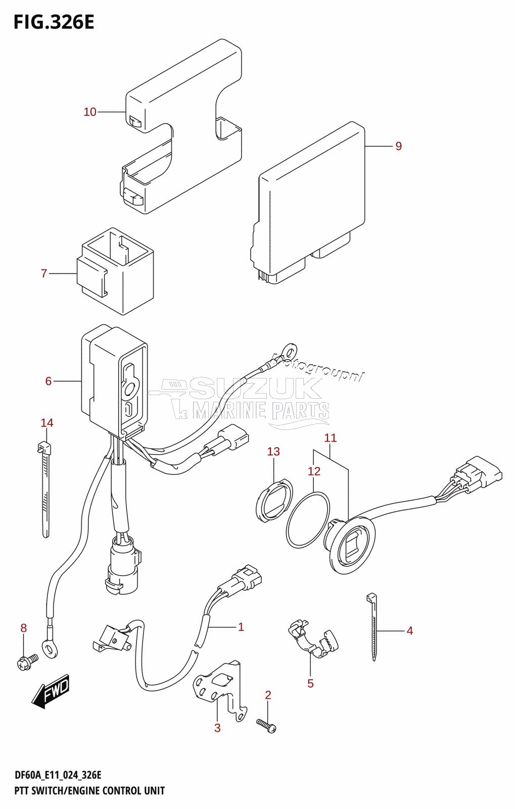 PTT SWITCH /​ ENGINE CONTROL UNIT (DF40AST,DF50AVT,DF60AVT,DF60AVTH,DF40ASVT)