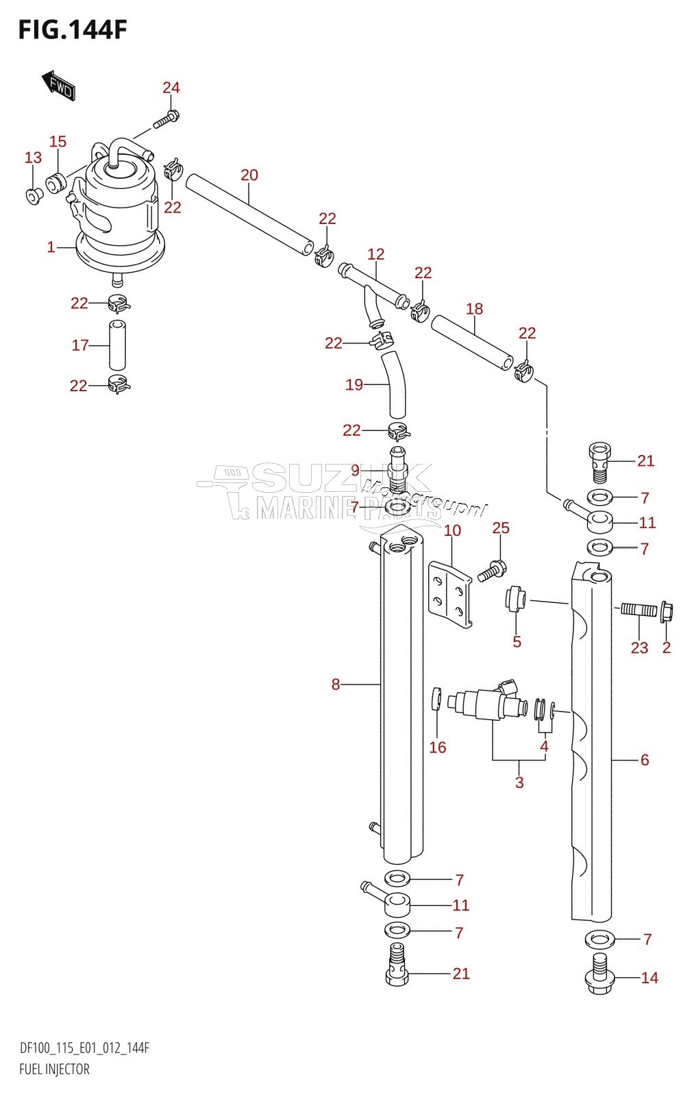 FUEL INJECTOR (DF115Z:E40)