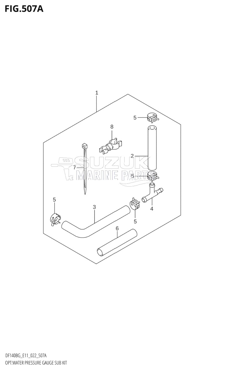 OPT:WATER PRESSURE GAUGE SUB KIT (DF115BG,DF115BZG)