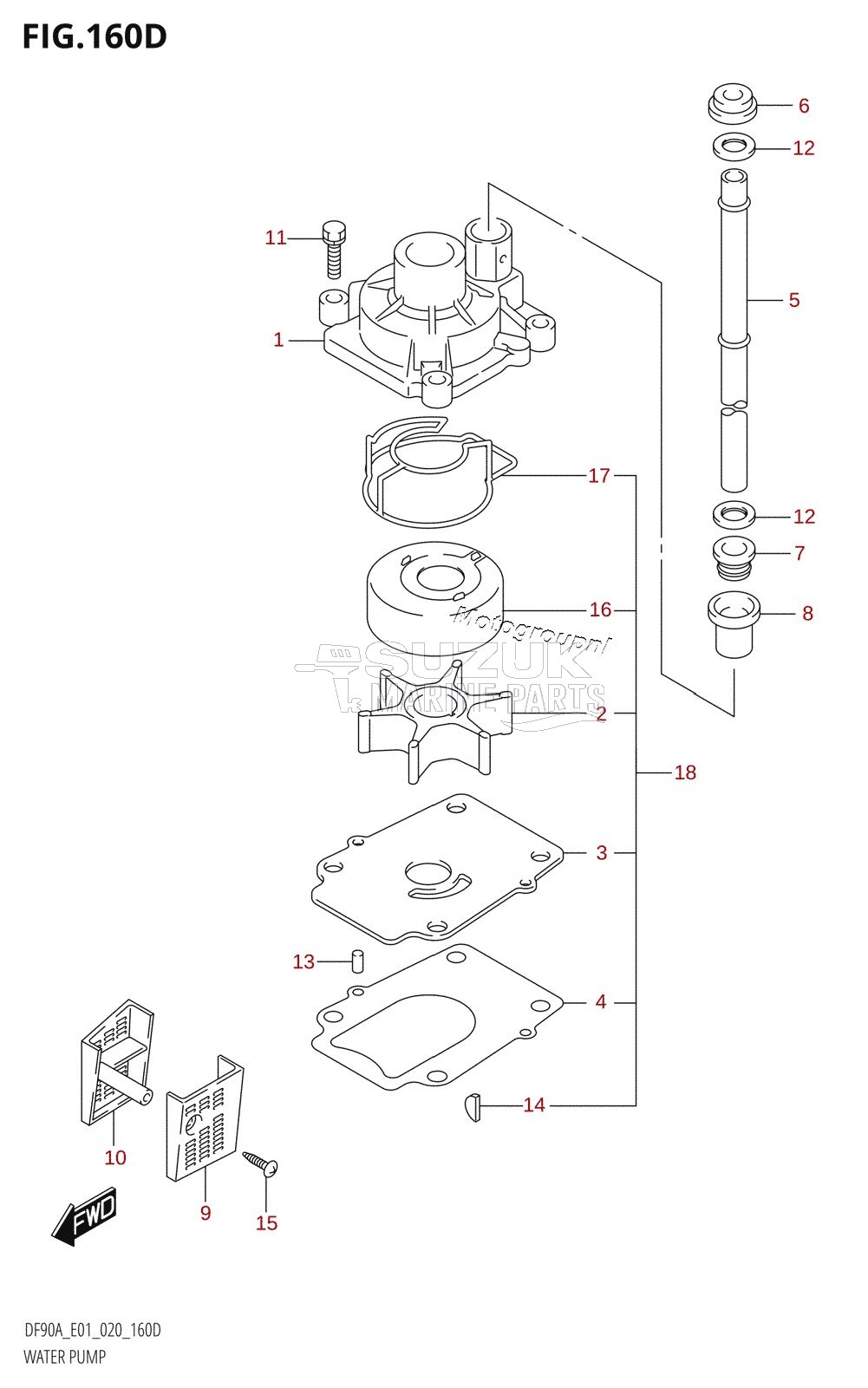 WATER PUMP (DF90A:E01)