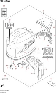 15002Z-010001 (2010) 150hp E01-Gen. Export 1 (DF150ZK10) DF150Z drawing ENGINE COVER ((DF150T,DF150Z):(K6,K7,K8,K9),DF150WT:(K7,K8,K9))