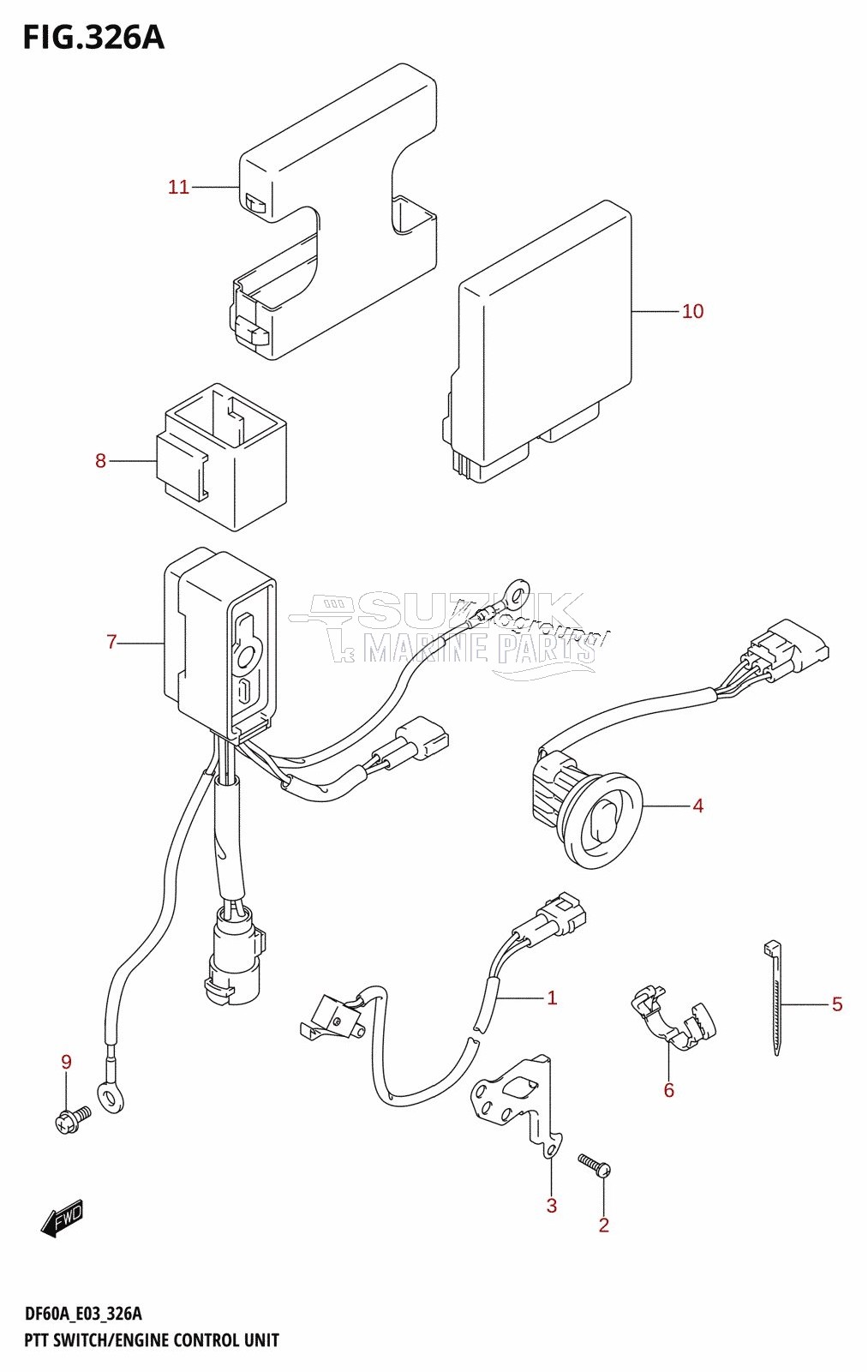 PTT SWITCH /​ ENGINE CONTROL UNIT