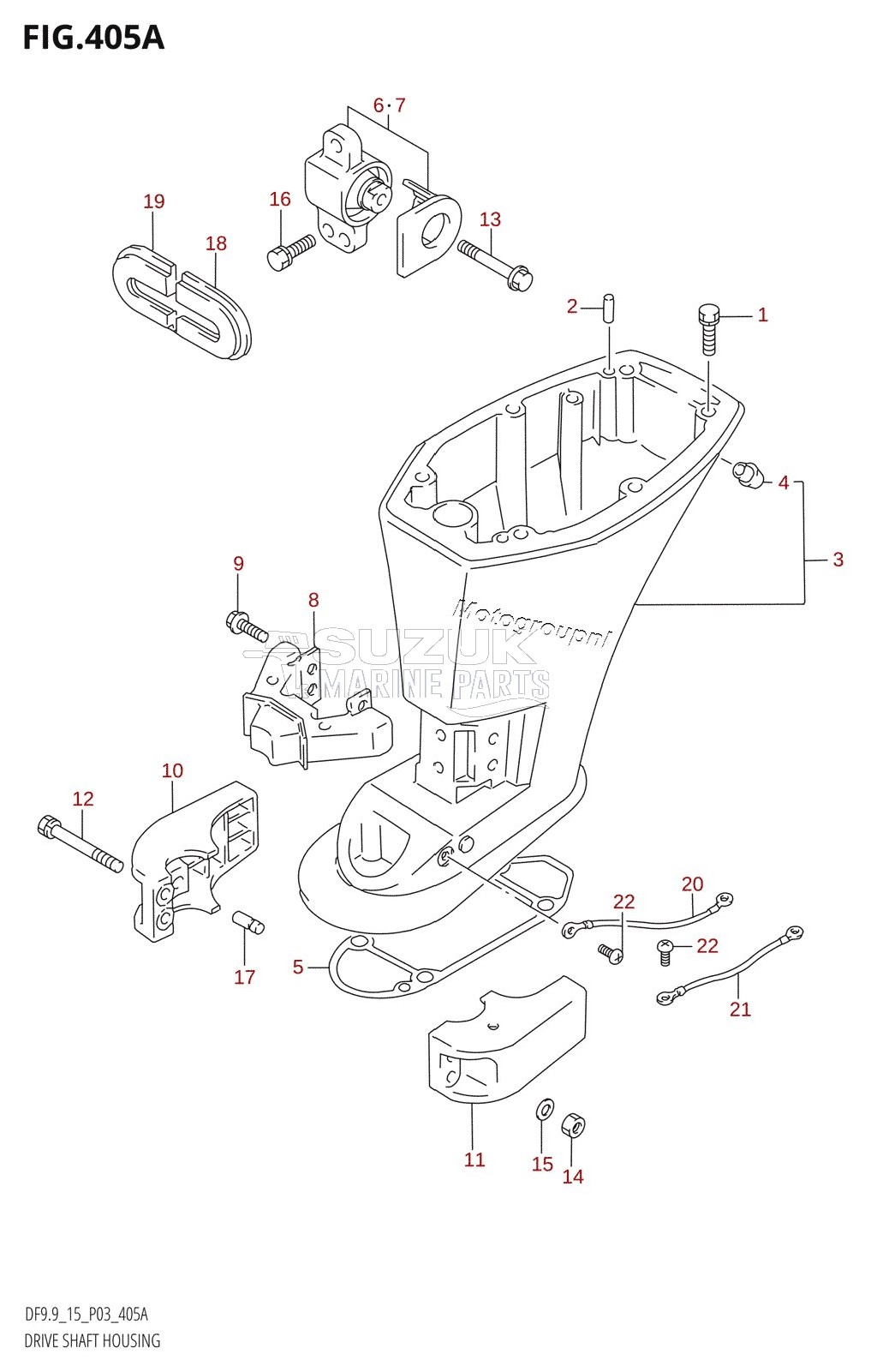 DRIVE SHAFT HOUSING (DF9.9,DF9.9R,DF15)