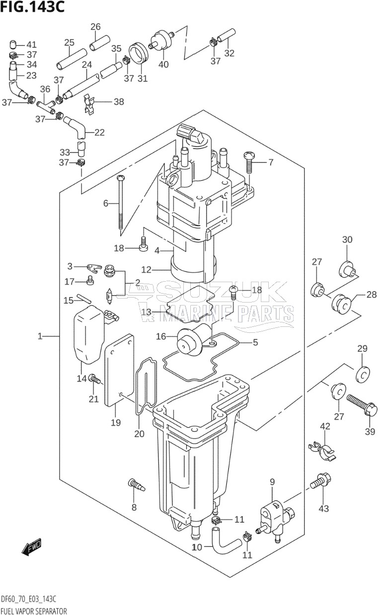 FUEL VAPOR SEPARATOR (K1,K2,K3,K4,K5,K6,K7,K8,K9)