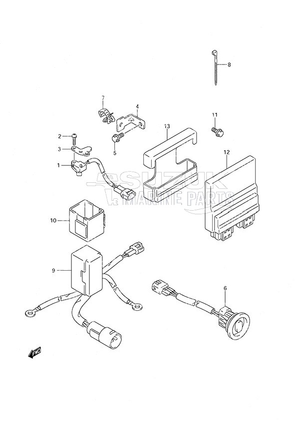 PTT Switch/Engine Control Unit