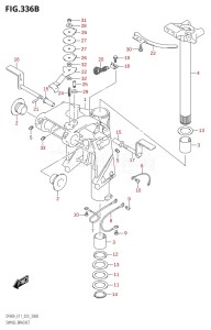 05003F-340001 (2023) 50hp E01-Gen. Export 1 (DF50AT  DF50ATH) DF50A drawing SWIVEL BRACKET (DF40AQH,DF40ATH,DF50ATH,DF60AQH)