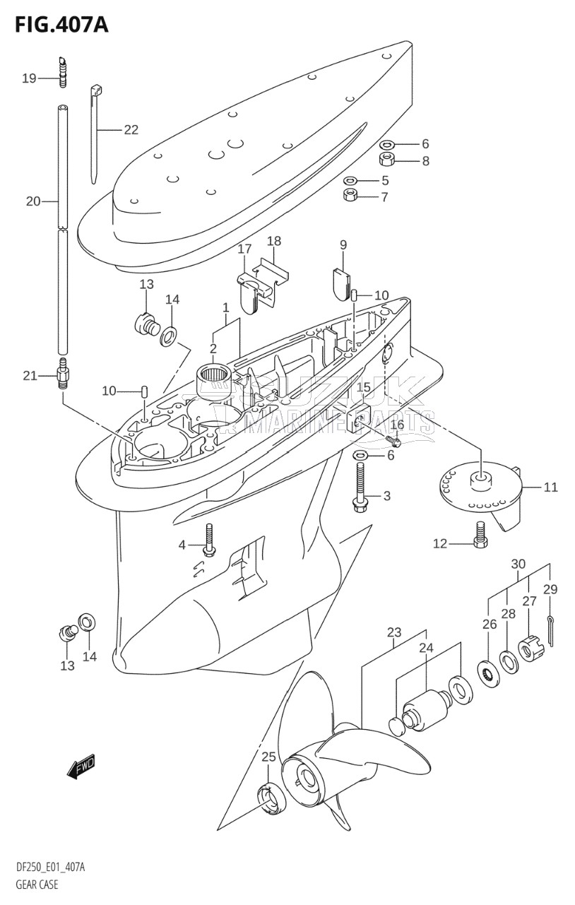 GEAR CASE (DF200T,DF200WT,DF225T,DF225WT,DF250T)