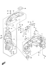 Outboard DF 25A drawing Intake Manifold