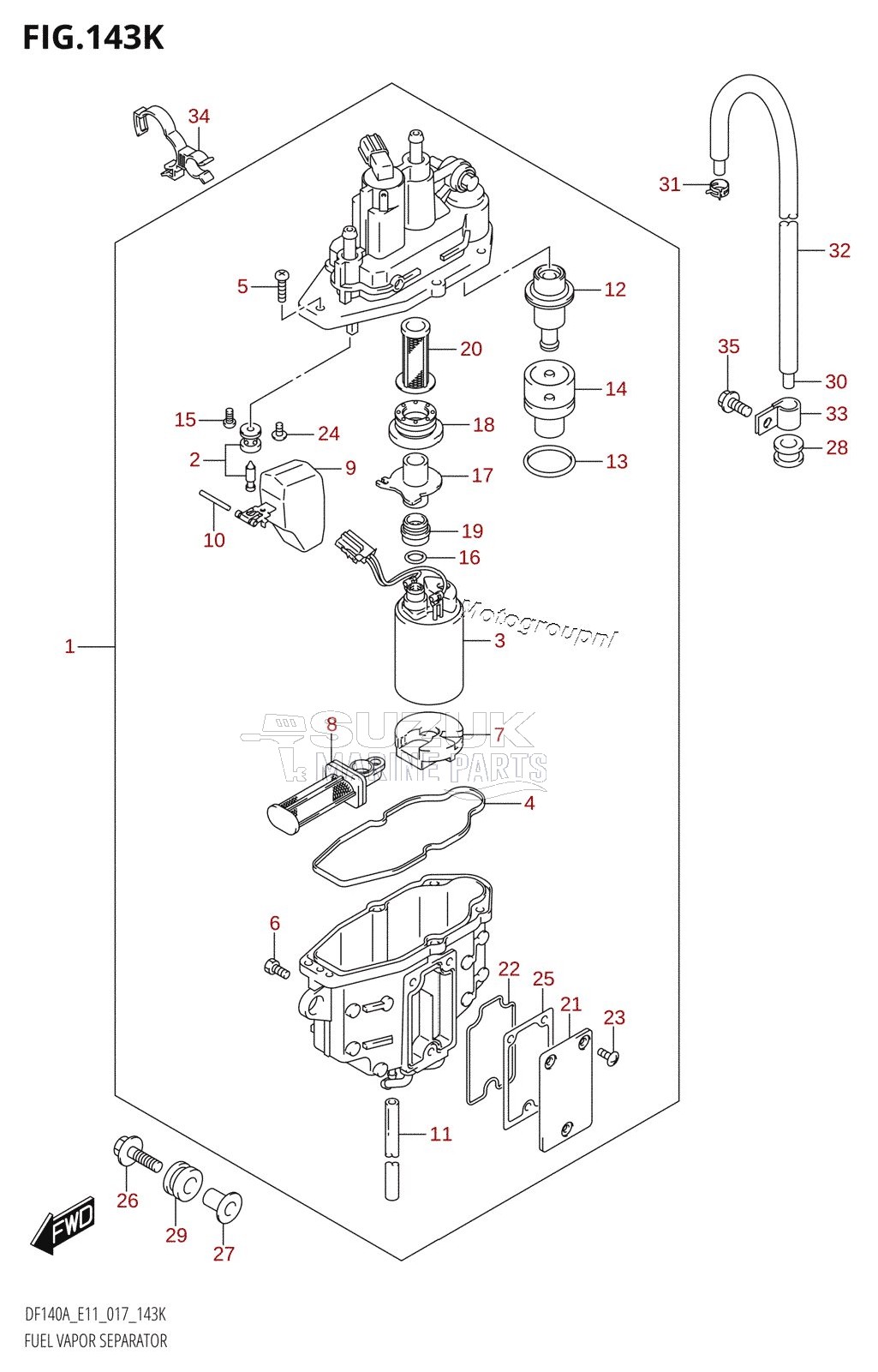 FUEL VAPOR SEPARATOR (DF115AST:E03)