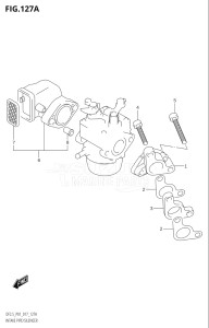 00252F-710001 (2017) 2.5hp P01-Gen. Export 1 (DF2.5) DF2.5 drawing INTAKE PIPE / SILENCER