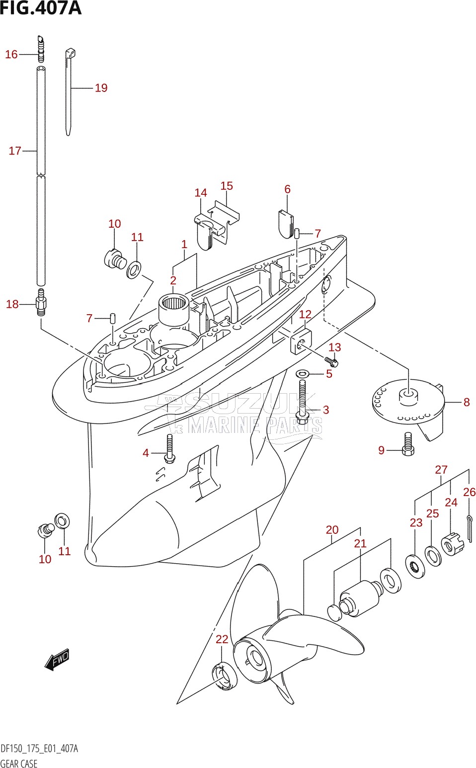 GEAR CASE (DF150T,DF150WT,DF175T)