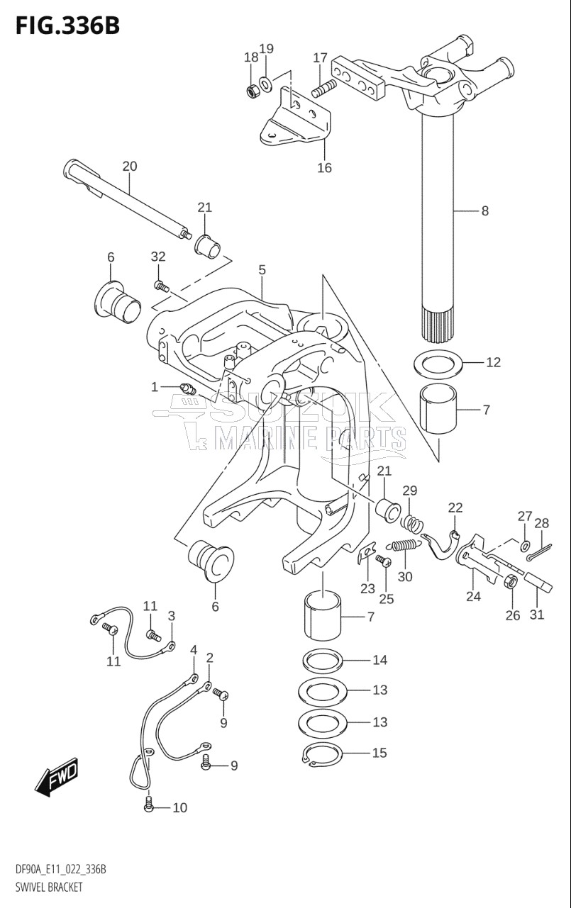 SWIVEL BRACKET ((DF70A,DF80A,DF90A,DF100B):022)