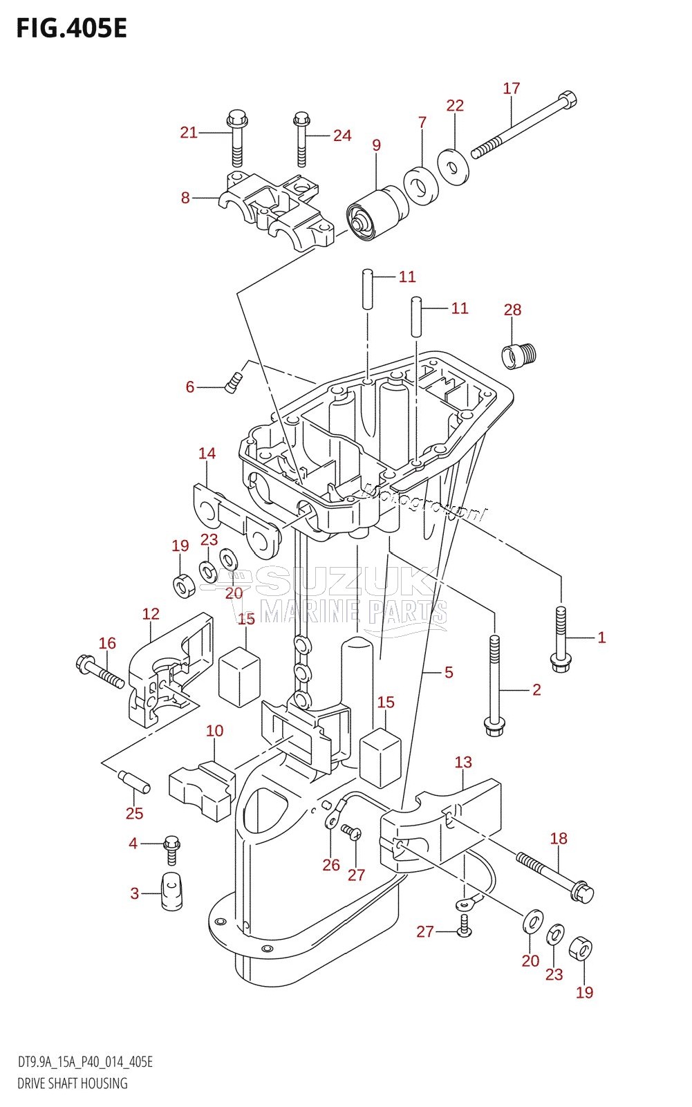 DRIVE SHAFT HOUSING (DT15AK:P36)