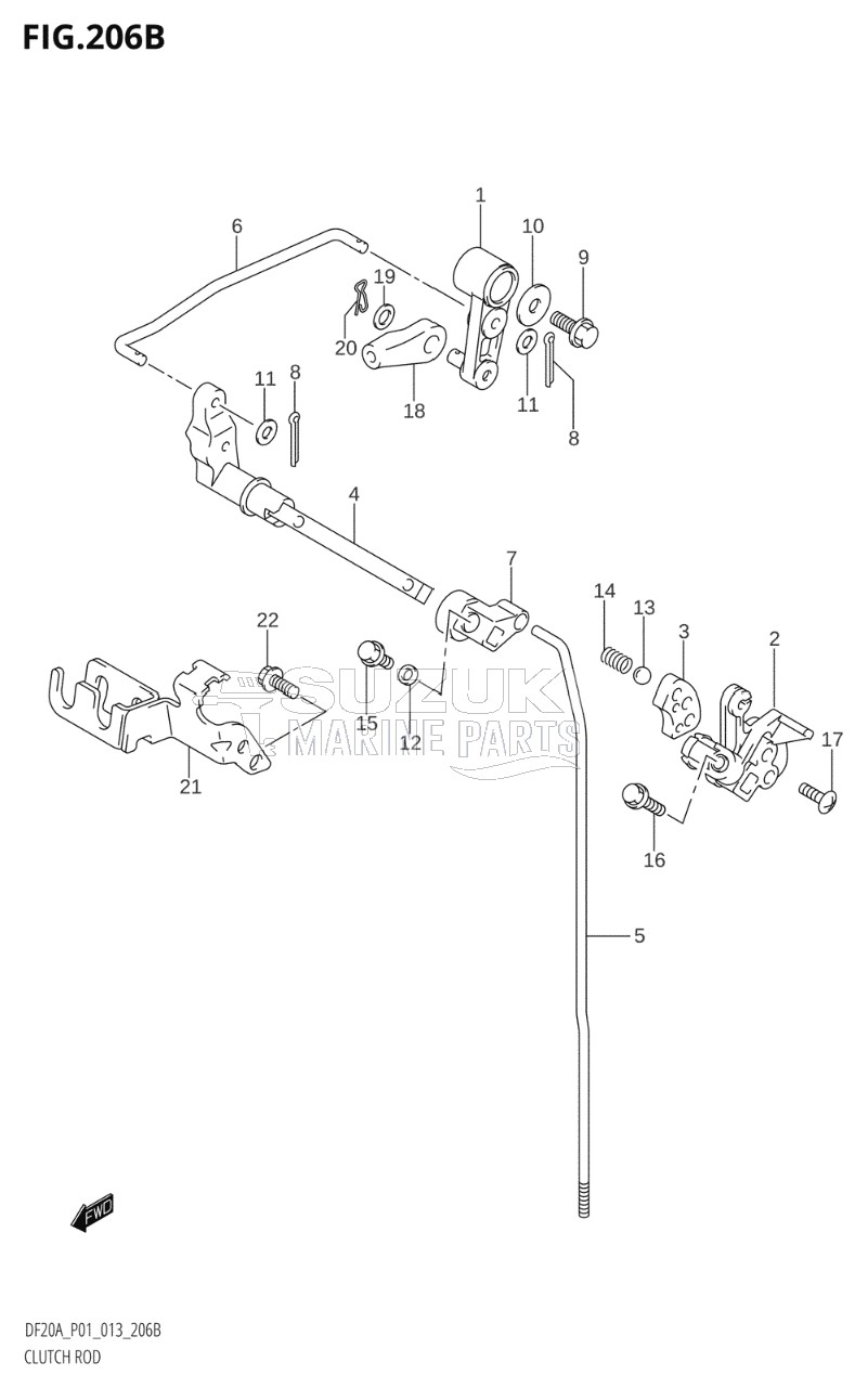 CLUTCH ROD (DF9.9BR:P01)